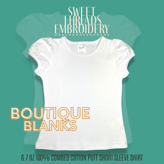 Girl's Short Sleeve Boutique Blanks